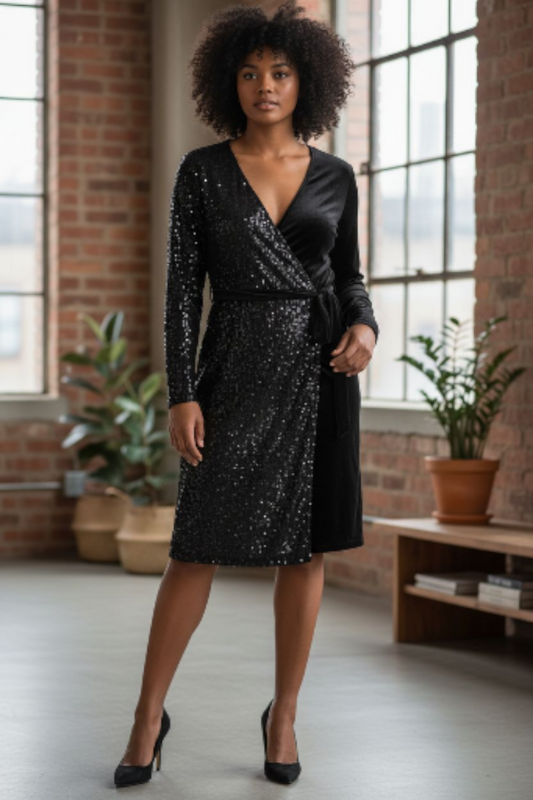 Robe sequin velour Mobelle
