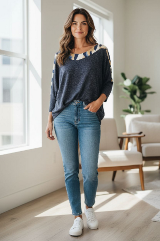 Pull manches léopard Mobelle