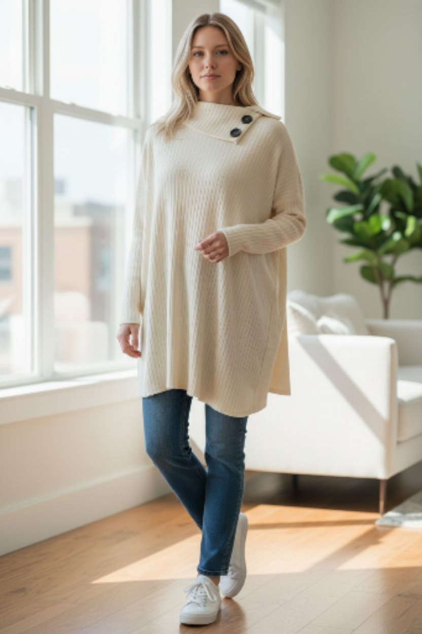 Pull col boutonné Mobelle