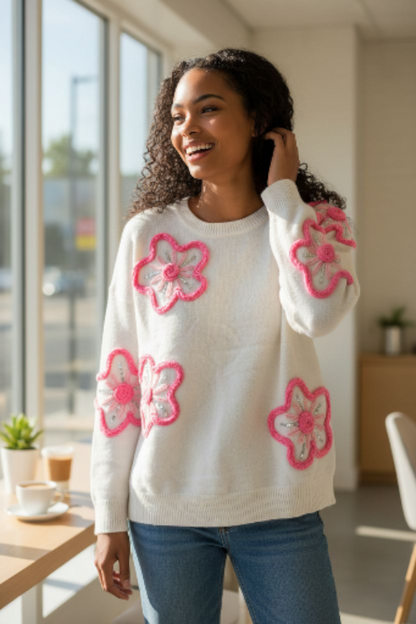 Pull fleur Mobelle