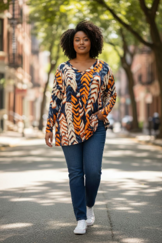 Tunique lignes abstraites Mobelle