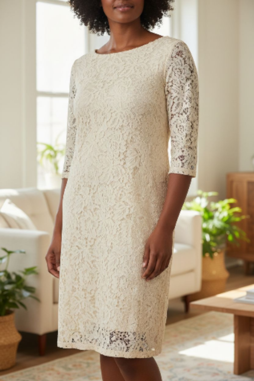 Robe mi-longue manche 3/4 Mobelle