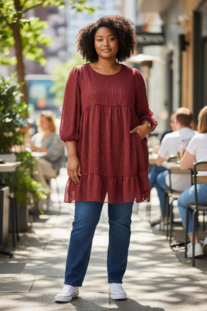 Robe rouge pailleté Mobelle