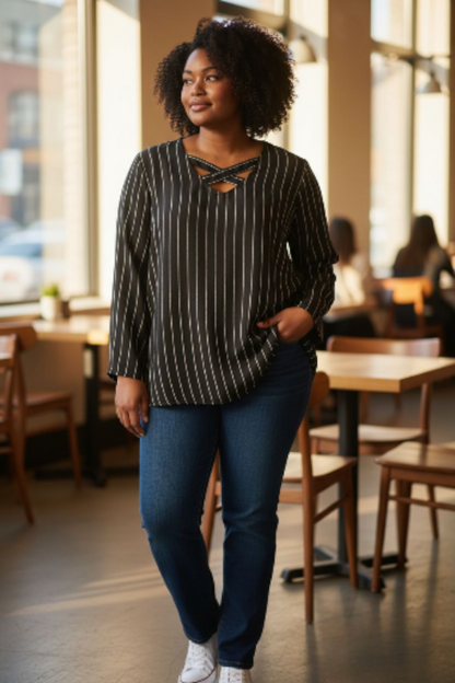 Tunique rayure vertical Mobelle