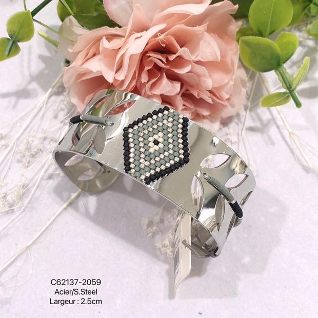 Bracelet  jonc acier - Mobelle