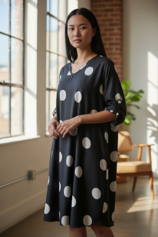 Robe Point Noir & Blanc Mobelle