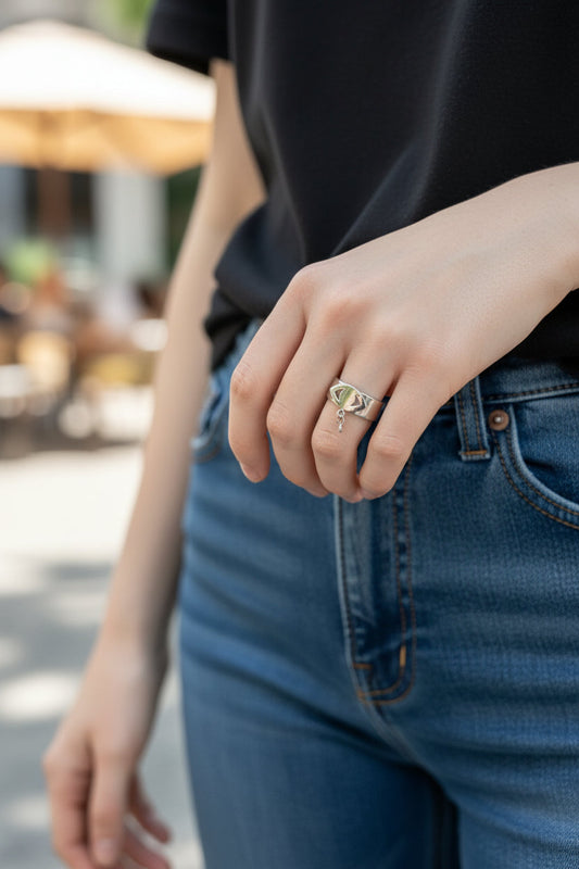 Bague vision argenté Mobelle