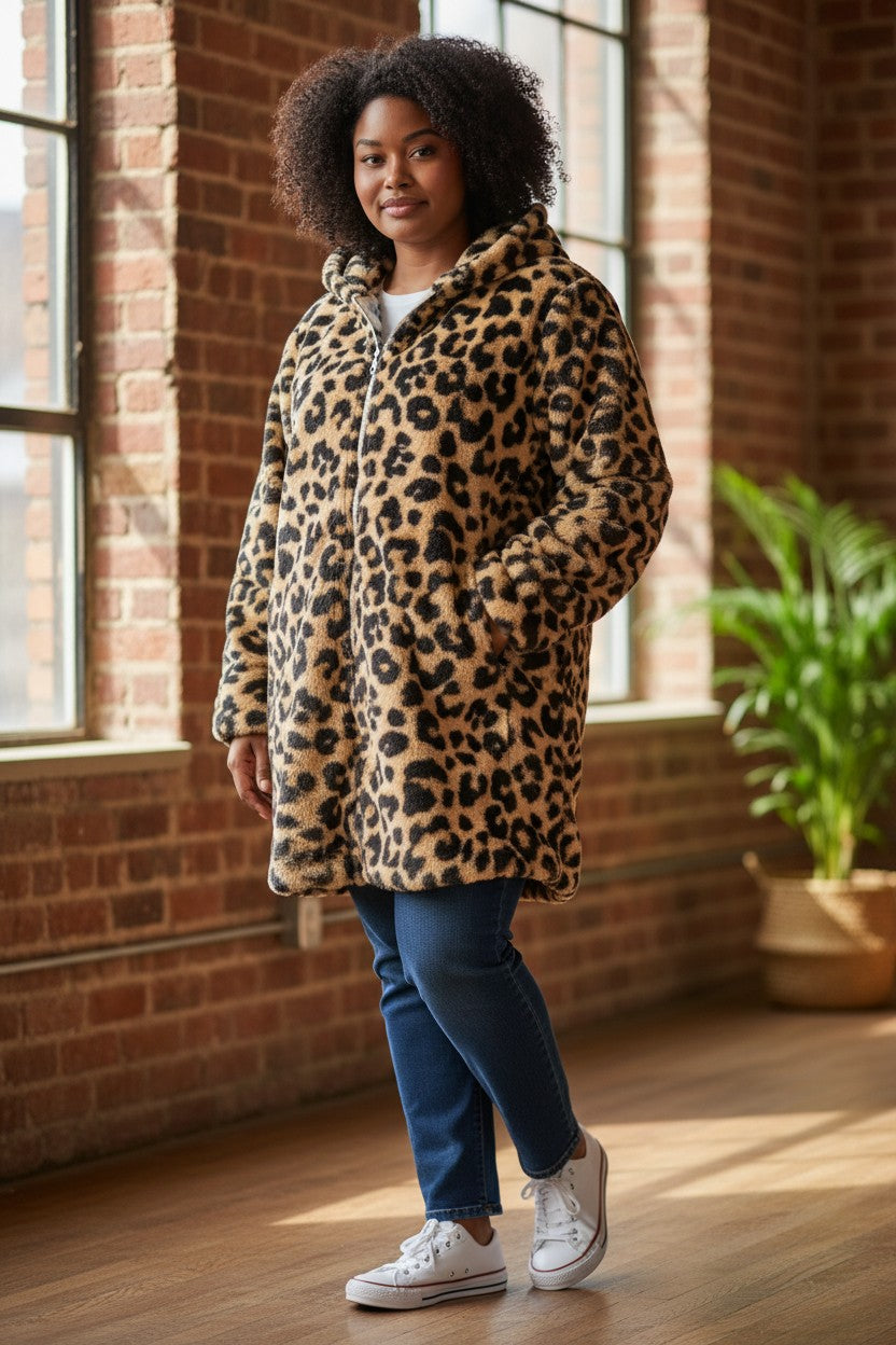 Manteau Réversible Léopard Mobelle