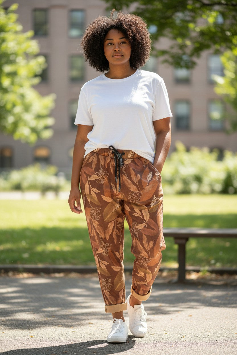 Pantalon suédine fleur Mobelle