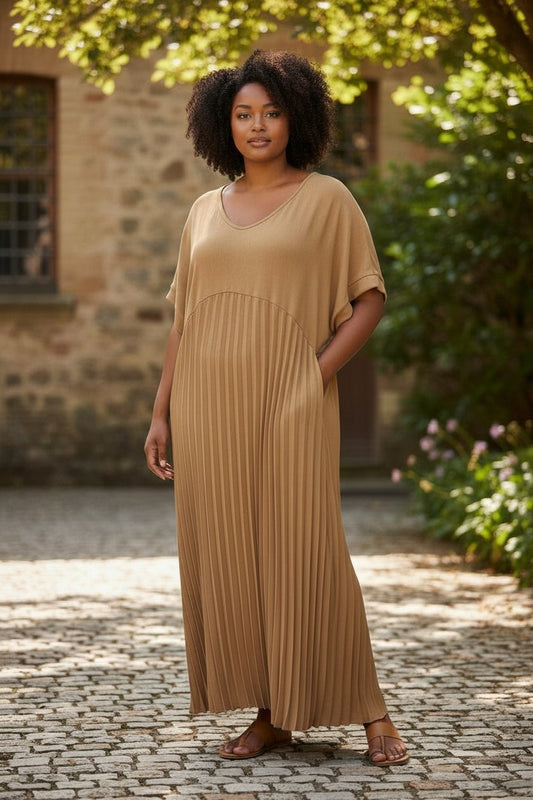 Robe longue plissée Mobelle