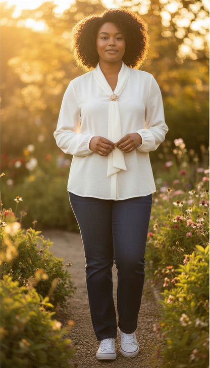 Chemise Chic à Nœud Mobelle