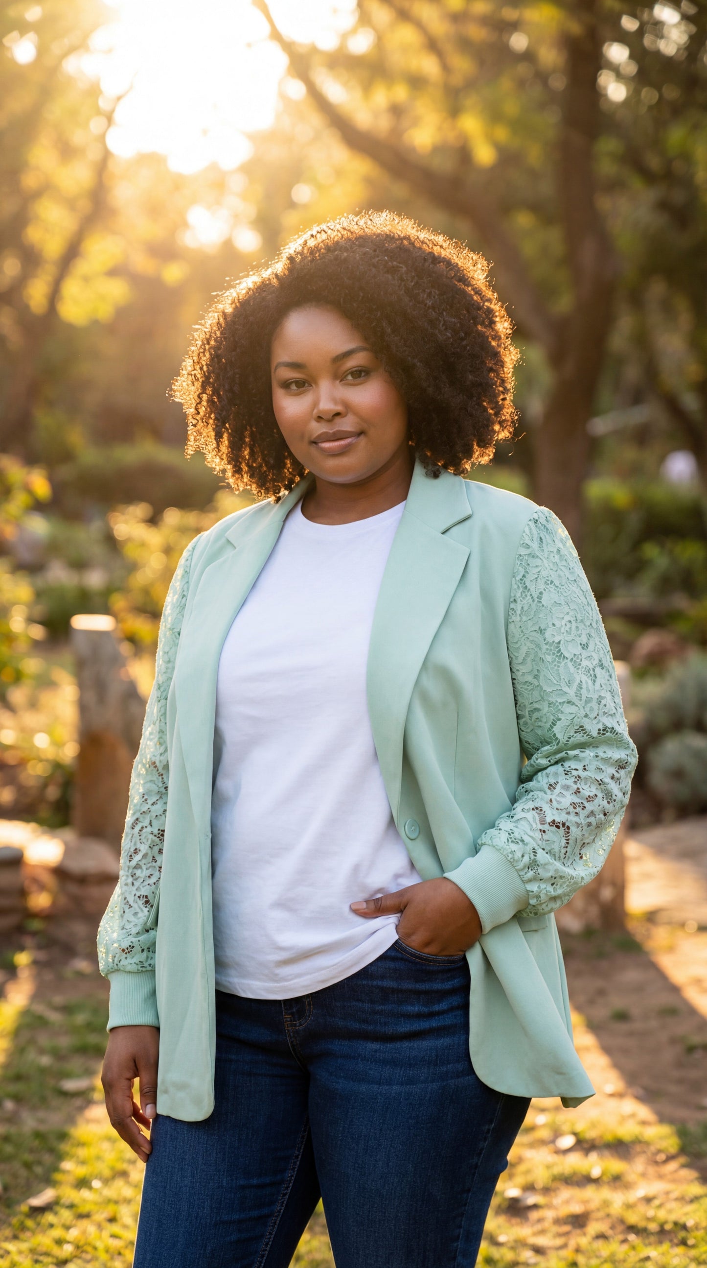 Blazer manches dentelle Mobelle