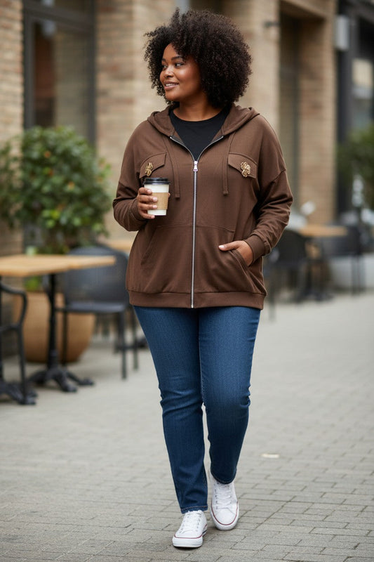 Gilet zippé fleur Mobelle