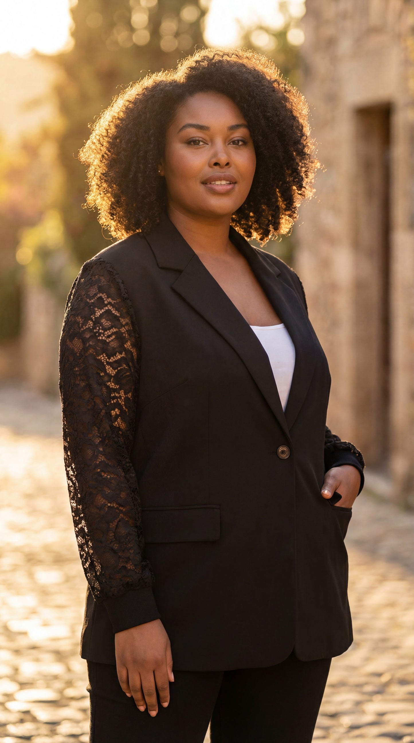 Blazer manches dentelle Mobelle