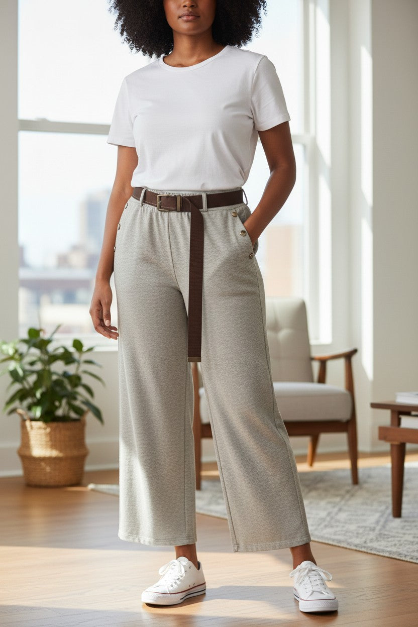 Pantalon ceinturé Mobelle