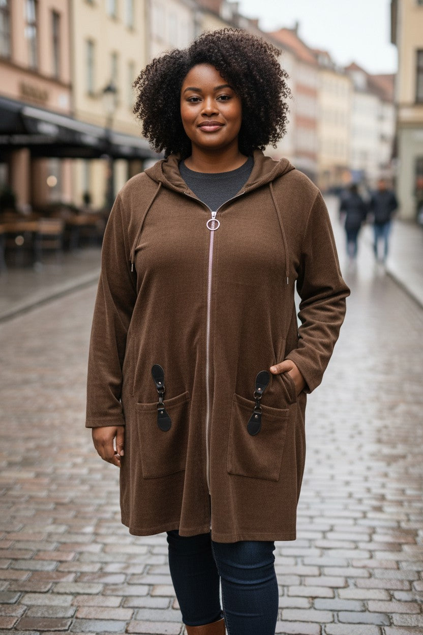 Gilet zippé velours cotelé Mobelle