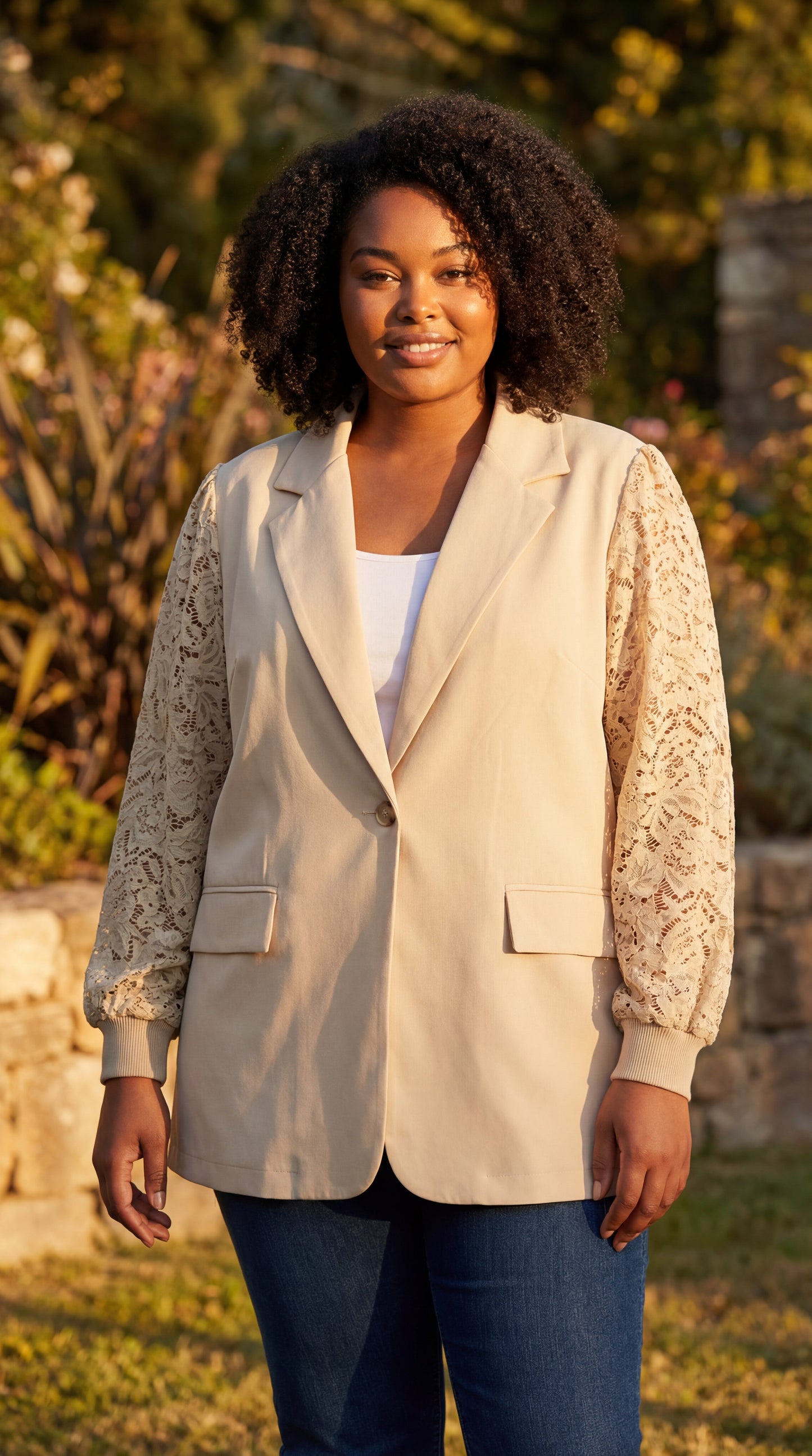 Blazer manches dentelle Mobelle