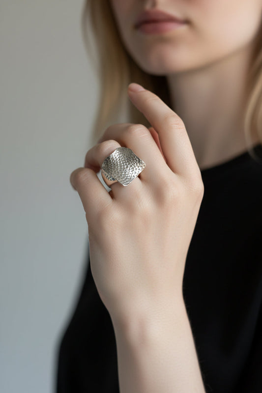 Bague argenté Mobelle