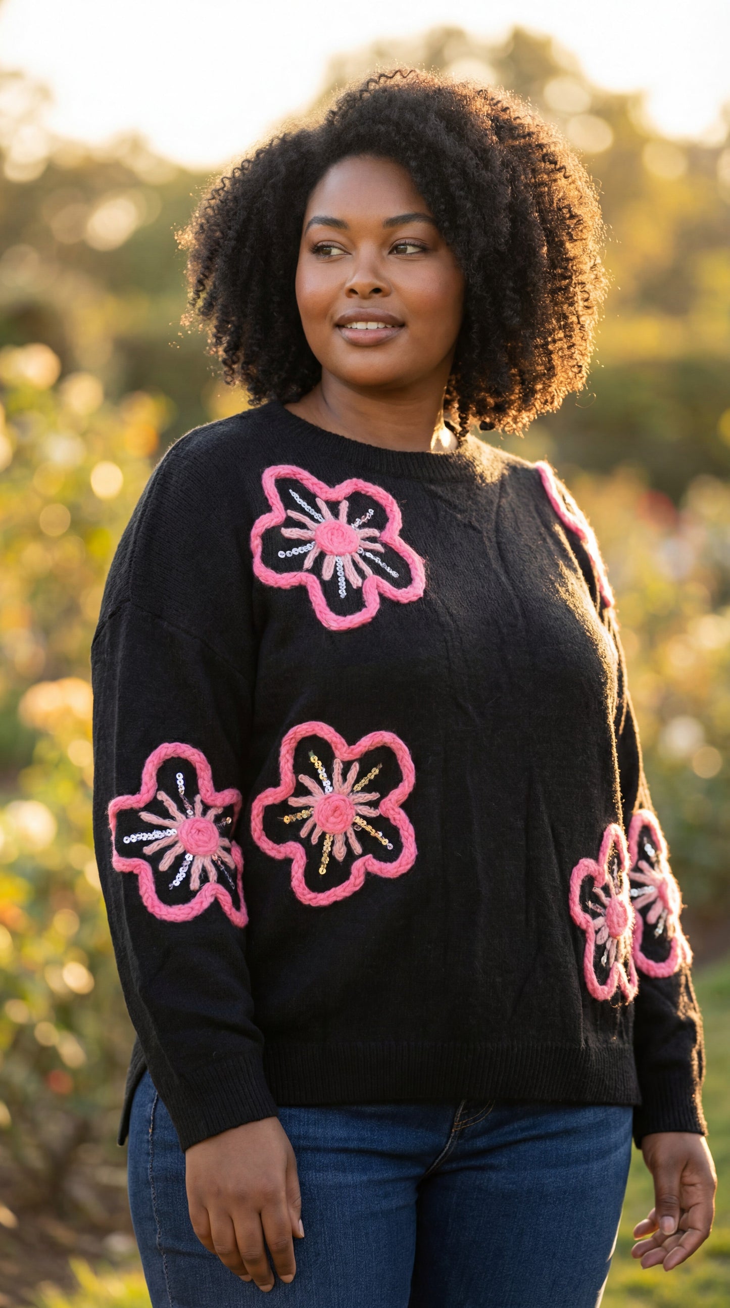 Pull à fleurs Mobelle