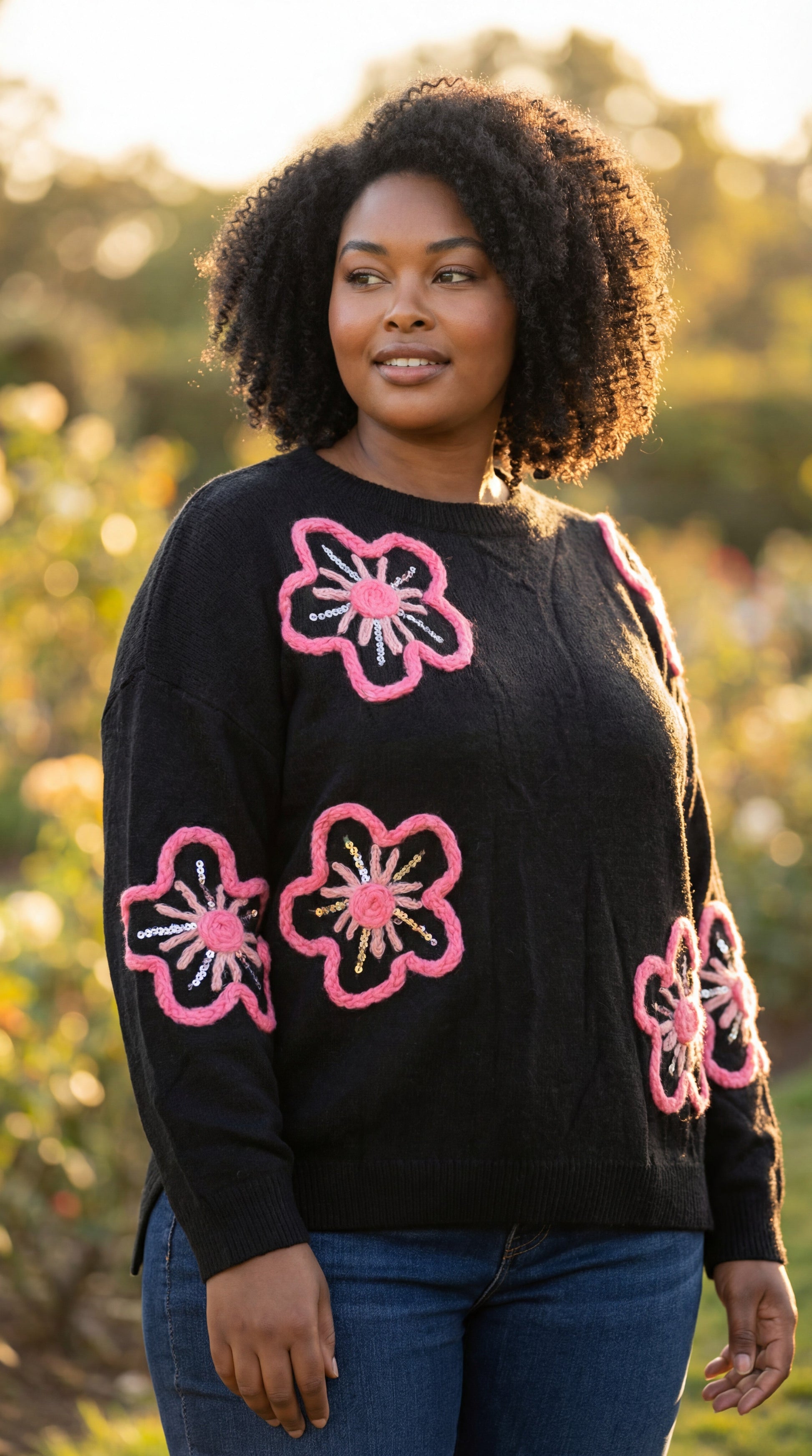 Pull à fleurs Mobelle