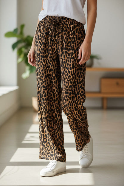 Pantalon fluide Léopard Mobelle