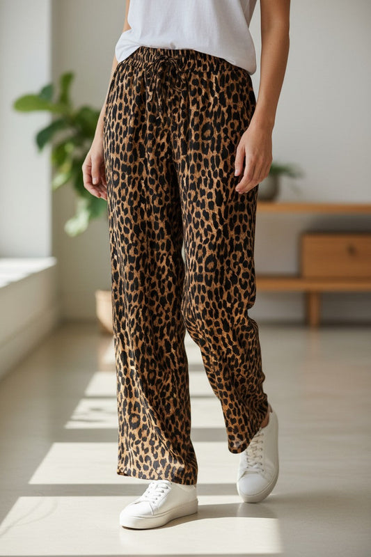 Pantalon fluide Léopard Mobelle