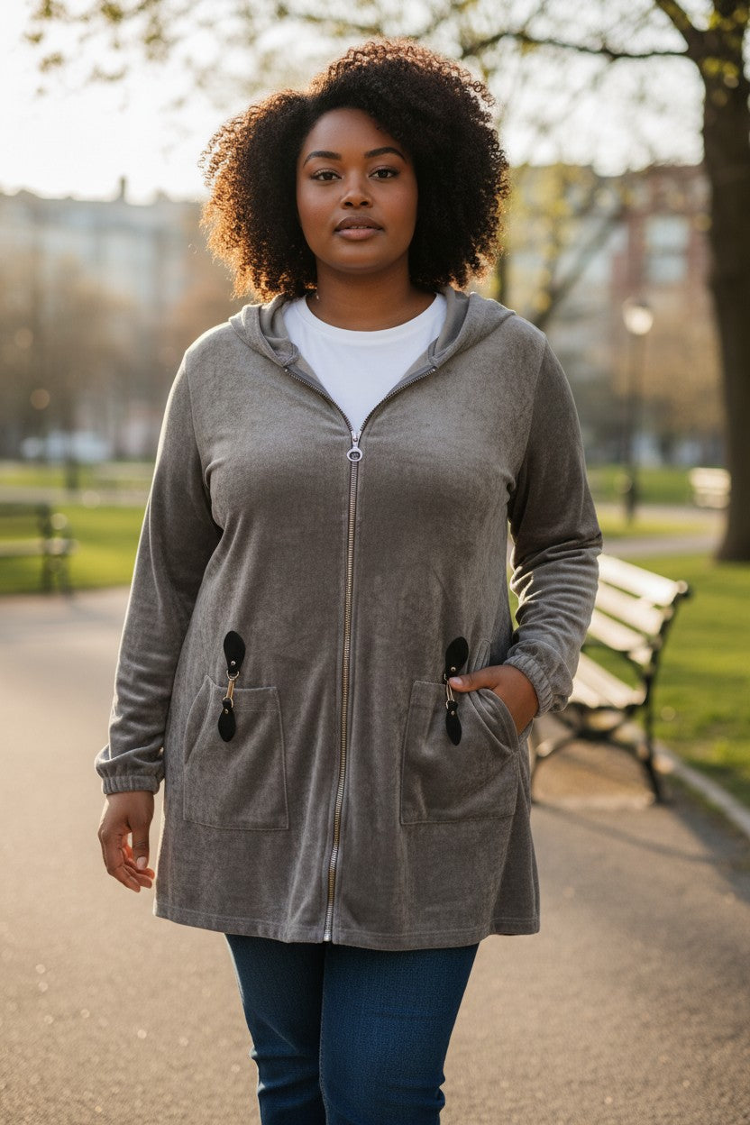 Gilet zippé velours cotelé Mobelle