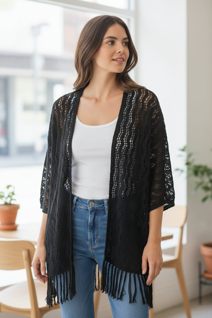 Gilet court noir Mobelle