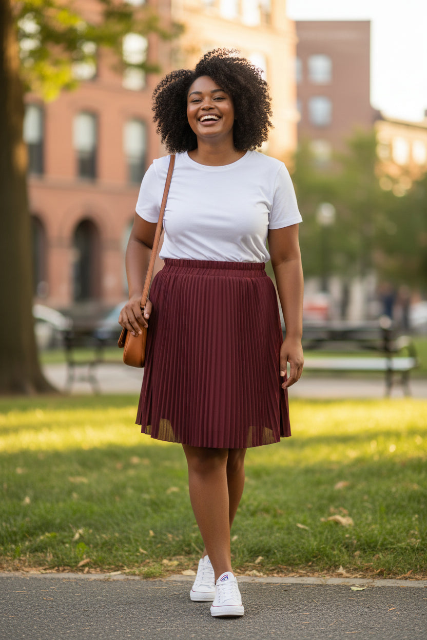 Jupe bordeaux Mobelle