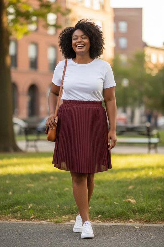 Jupe bordeaux Mobelle