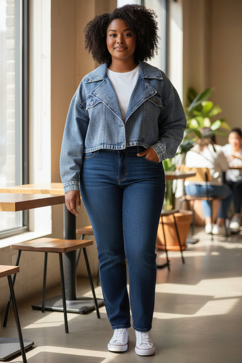 Veste en jean courte