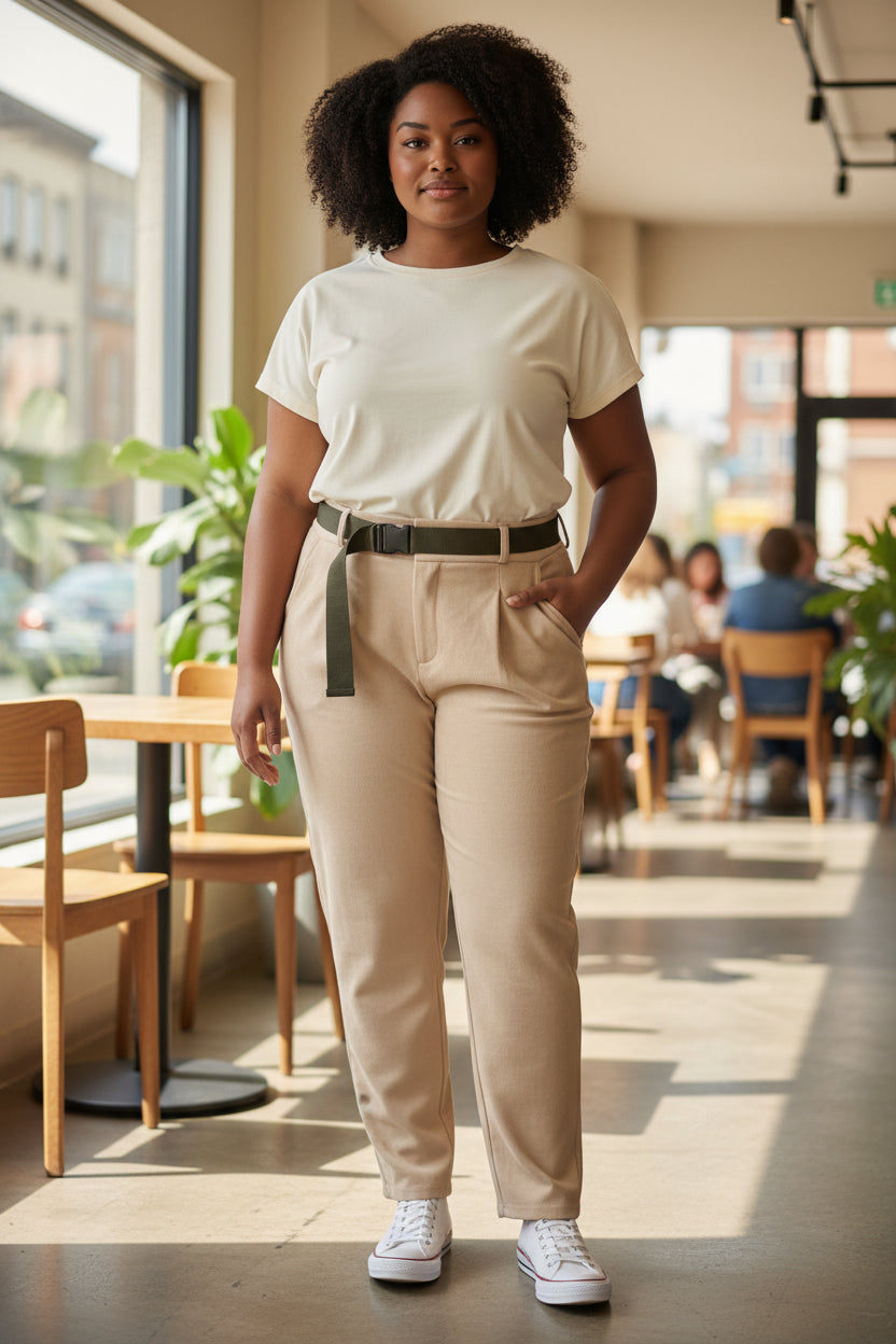 Pantalon beige Mobelle