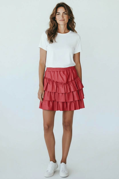 Jupe simili cuir Mobelle