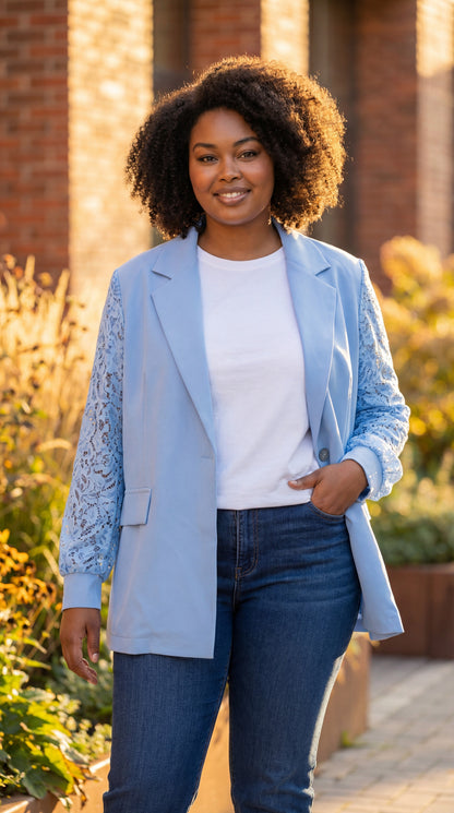 Blazer manches dentelle Mobelle