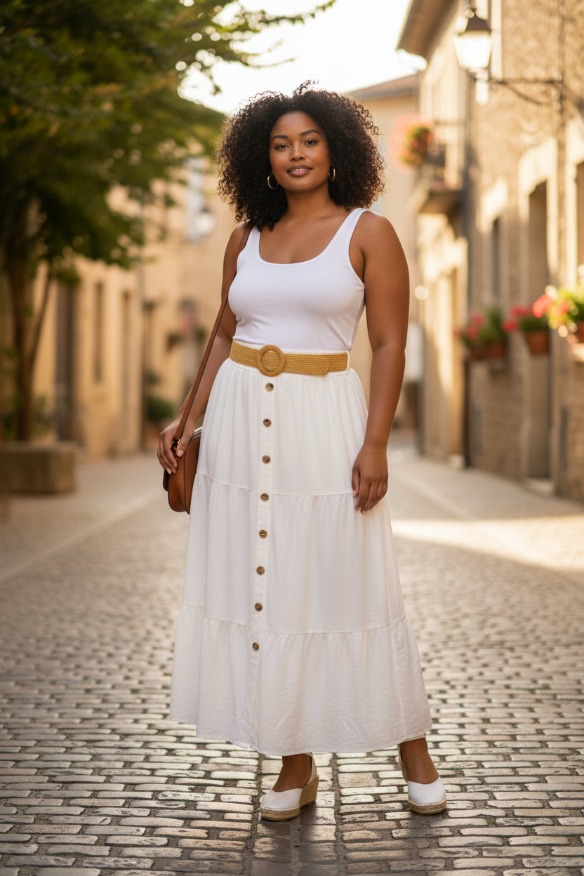 Jupe boutonée Mobelle