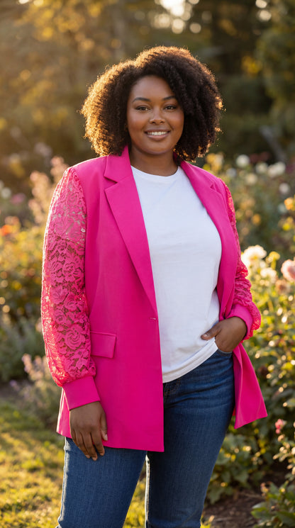 Blazer manches dentelle Mobelle