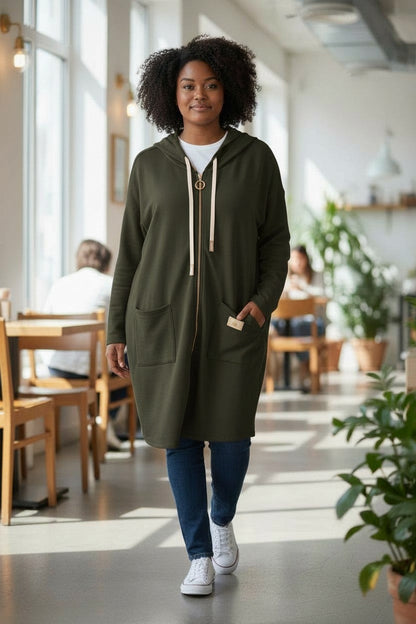 Gilet long zippé Mobelle