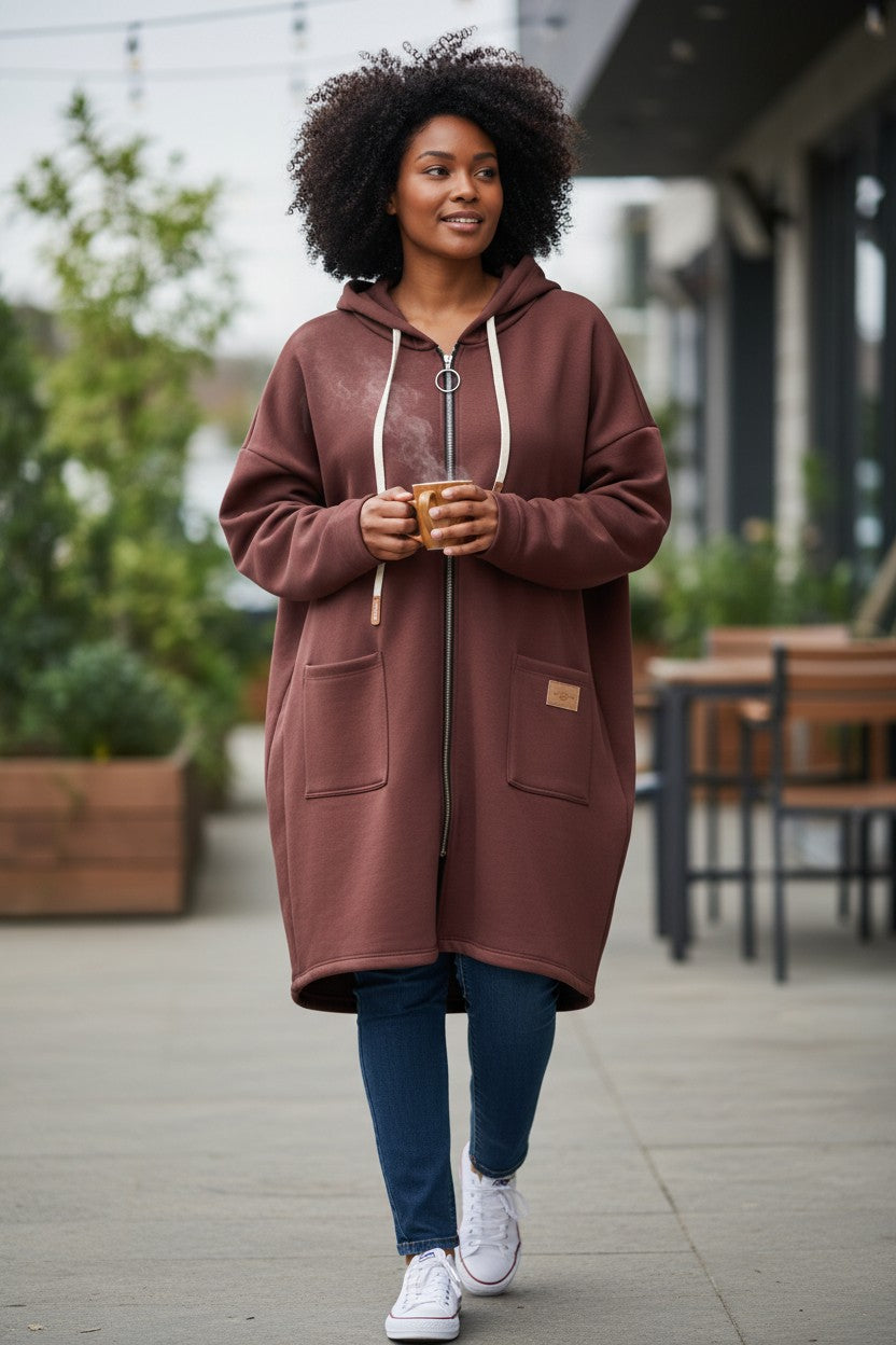 Gilet long zippé Mobelle